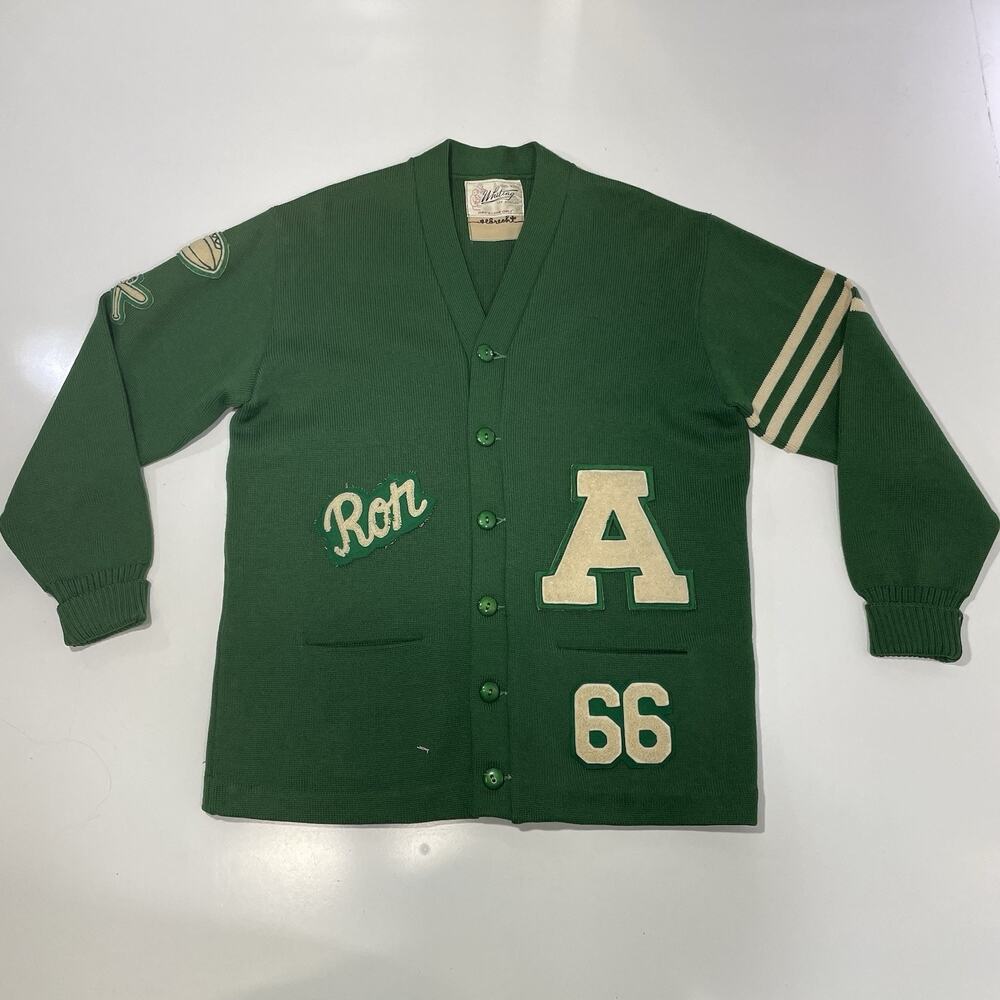 VTG 50’s Whiting Los Angeles Letterman Jacket Football Baseball Cardigan Wool